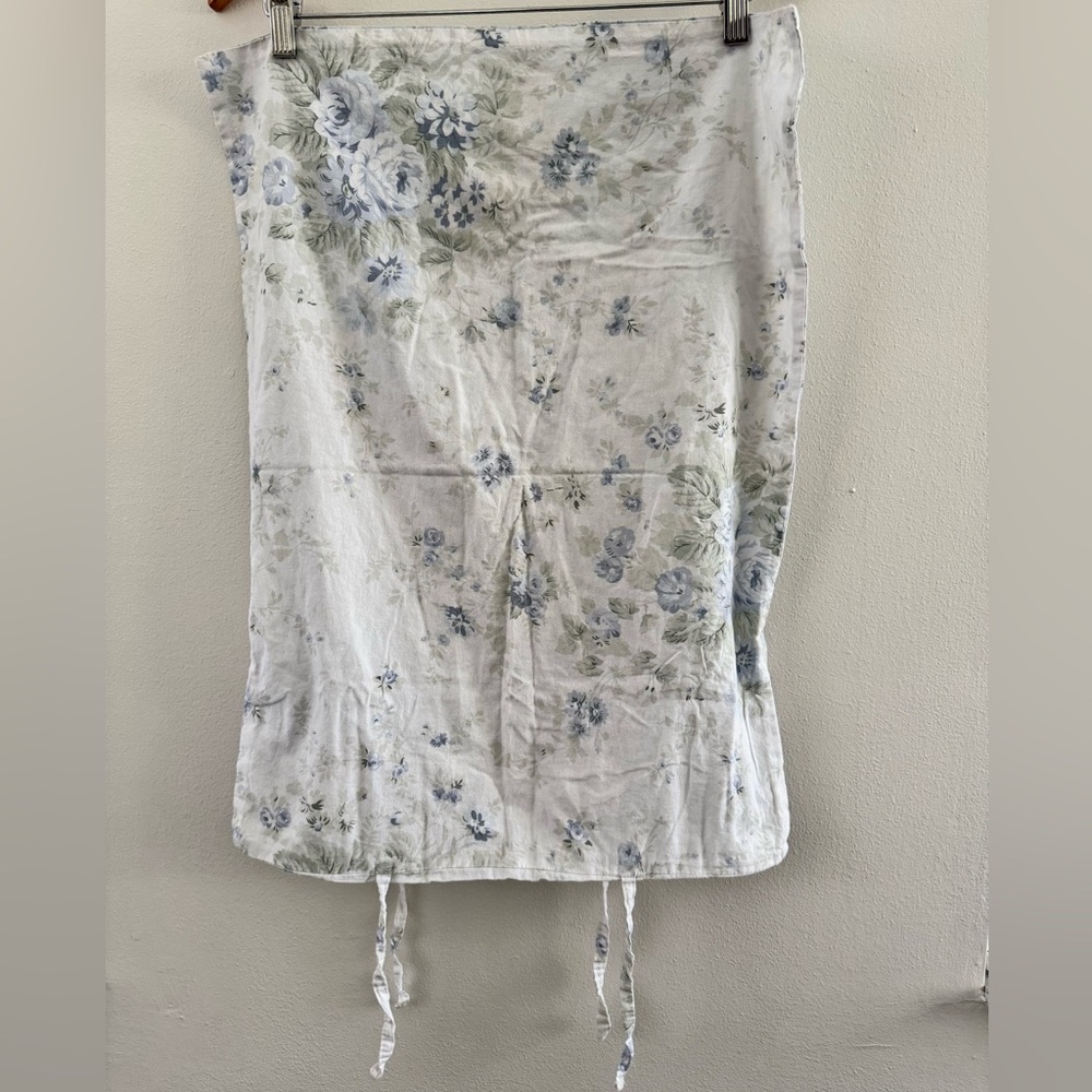 Vintage Shabby Chic Floral White and Blue pillow case